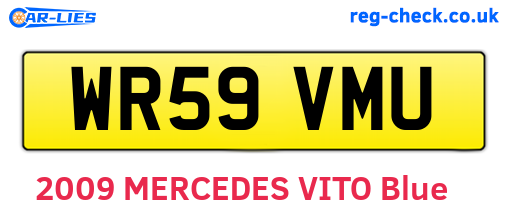 WR59VMU are the vehicle registration plates.