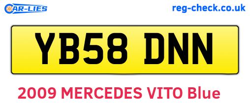 YB58DNN are the vehicle registration plates.