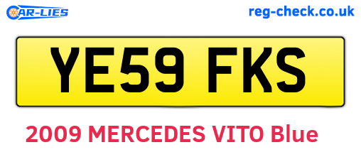 YE59FKS are the vehicle registration plates.