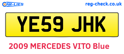 YE59JHK are the vehicle registration plates.