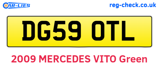 DG59OTL are the vehicle registration plates.