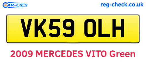 VK59OLH are the vehicle registration plates.