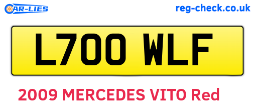 L700WLF are the vehicle registration plates.