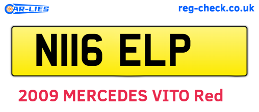 N116ELP are the vehicle registration plates.