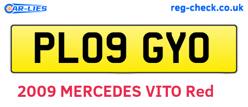 PL09GYO are the vehicle registration plates.