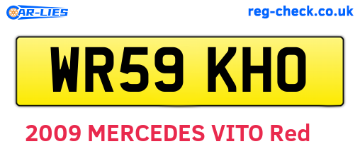 WR59KHO are the vehicle registration plates.