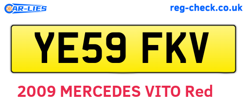 YE59FKV are the vehicle registration plates.