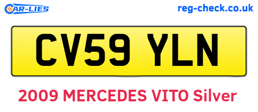 CV59YLN are the vehicle registration plates.