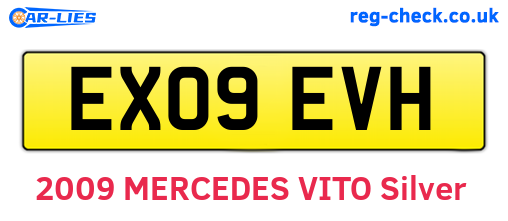 EX09EVH are the vehicle registration plates.