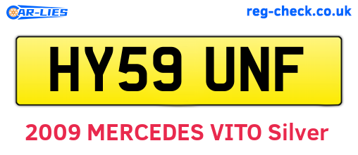 HY59UNF are the vehicle registration plates.
