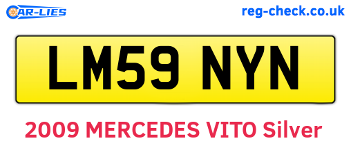 LM59NYN are the vehicle registration plates.