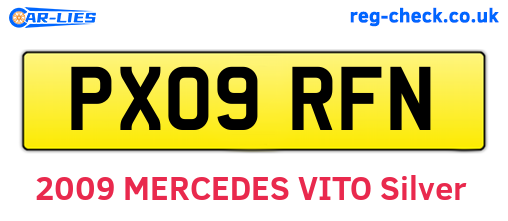 PX09RFN are the vehicle registration plates.