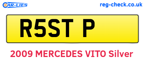 R5STP are the vehicle registration plates.