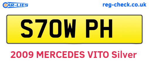 S70WPH are the vehicle registration plates.