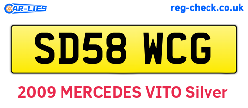 SD58WCG are the vehicle registration plates.