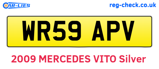 WR59APV are the vehicle registration plates.