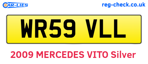 WR59VLL are the vehicle registration plates.