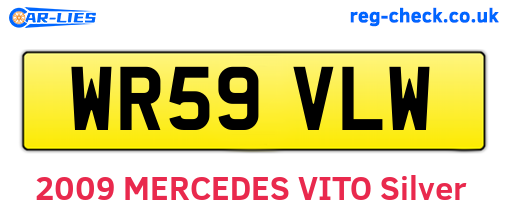 WR59VLW are the vehicle registration plates.