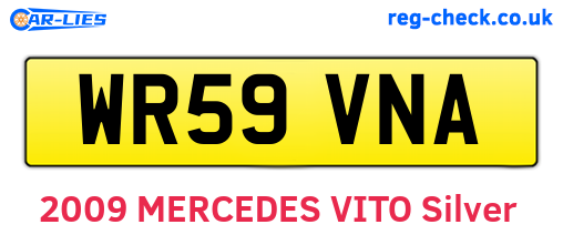 WR59VNA are the vehicle registration plates.