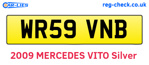 WR59VNB are the vehicle registration plates.