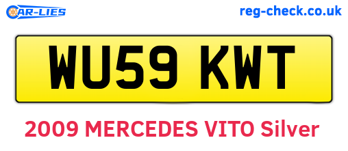 WU59KWT are the vehicle registration plates.