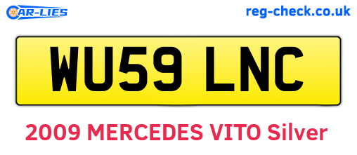 WU59LNC are the vehicle registration plates.