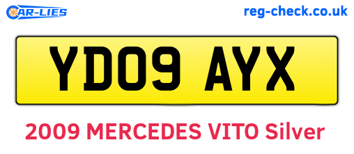 YD09AYX are the vehicle registration plates.