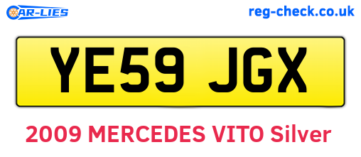 YE59JGX are the vehicle registration plates.