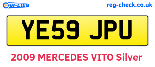 YE59JPU are the vehicle registration plates.