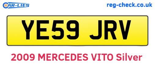 YE59JRV are the vehicle registration plates.