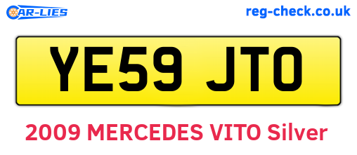 YE59JTO are the vehicle registration plates.