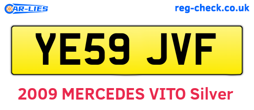 YE59JVF are the vehicle registration plates.
