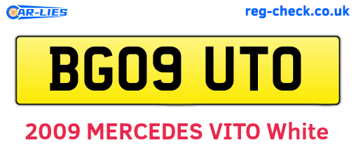 BG09UTO are the vehicle registration plates.