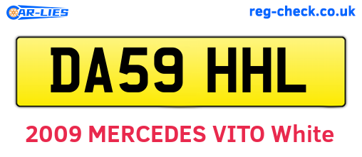 DA59HHL are the vehicle registration plates.