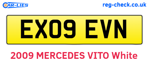EX09EVN are the vehicle registration plates.