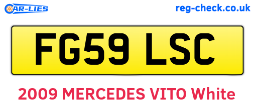 FG59LSC are the vehicle registration plates.