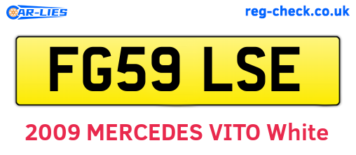 FG59LSE are the vehicle registration plates.