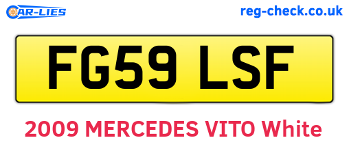FG59LSF are the vehicle registration plates.