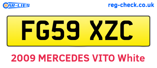 FG59XZC are the vehicle registration plates.