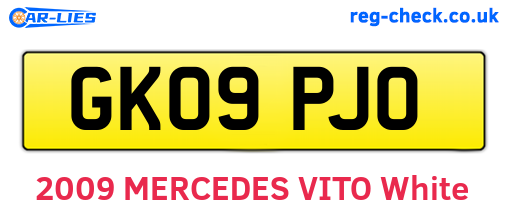 GK09PJO are the vehicle registration plates.
