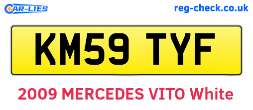 KM59TYF are the vehicle registration plates.