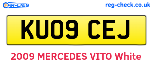 KU09CEJ are the vehicle registration plates.