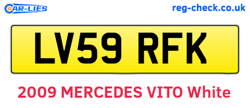 LV59RFK are the vehicle registration plates.
