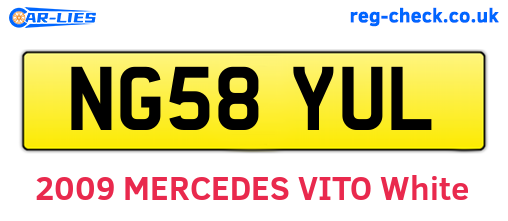 NG58YUL are the vehicle registration plates.