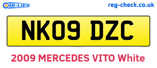 NK09DZC are the vehicle registration plates.