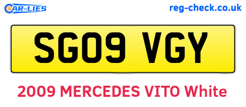 SG09VGY are the vehicle registration plates.