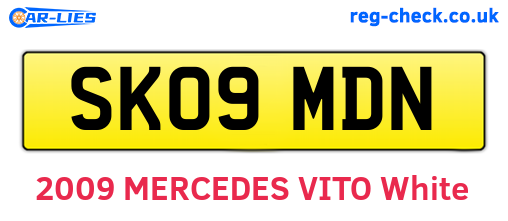 SK09MDN are the vehicle registration plates.