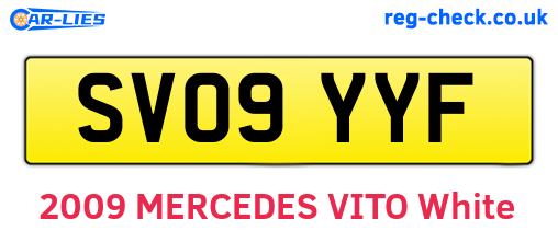 SV09YYF are the vehicle registration plates.