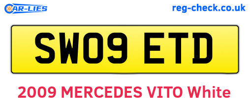 SW09ETD are the vehicle registration plates.