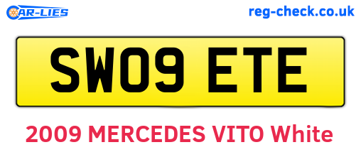 SW09ETE are the vehicle registration plates.